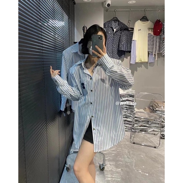 Áo sơ mi kẻ sọc xanh LiLi ROOM