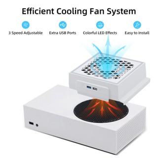 Quạt Tản Nhiệt Tích Hợp Đèn LED RGB Cho Máy Chơi Game Xbox Series S Màu Trắng