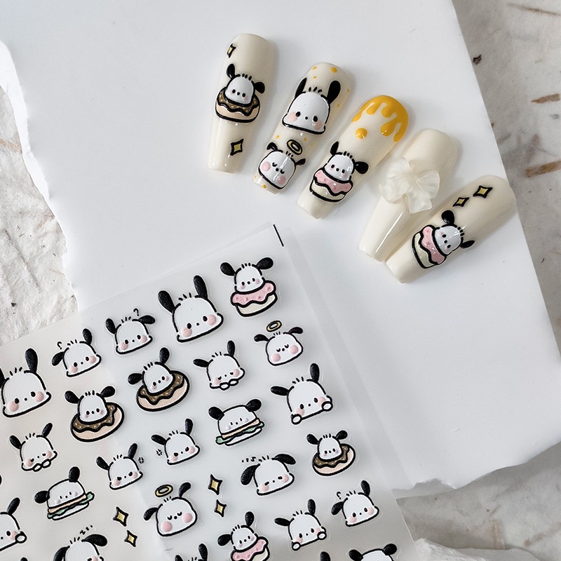 Miếng Dán Trang Trí Móng Tay 5D Hình Chú Chó Dễ Thương TS-1926