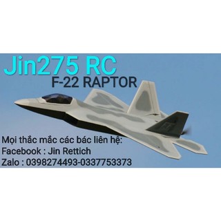 Bộ vỏ kit máy bay f 22 raptor sải 60cm , 70cm , 90cm biên dạng