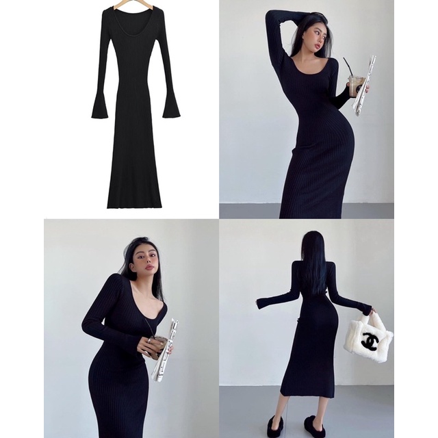 Đầm len thun tay dài #292 ORDER