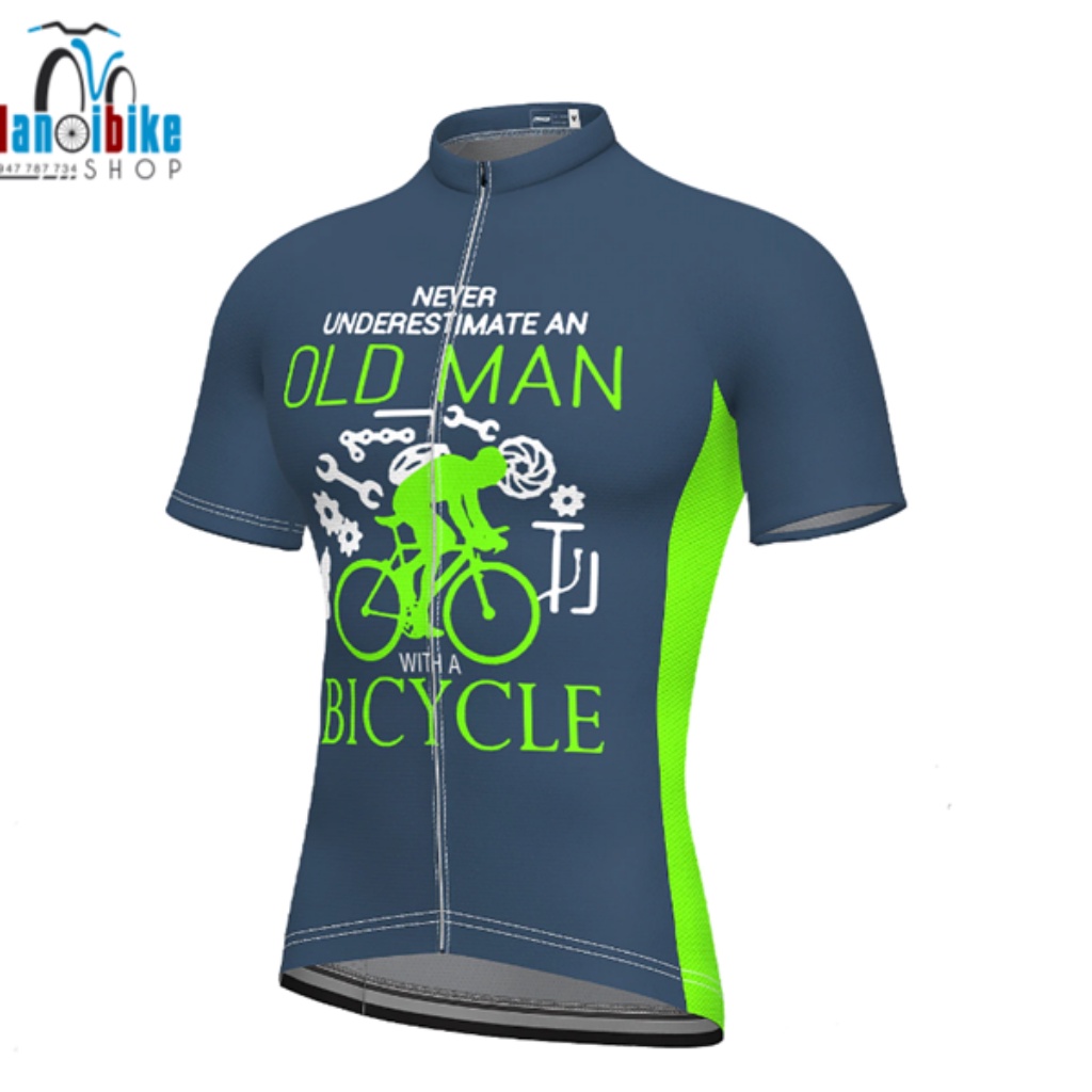 Áo ngắn tay đạp xe thể thao 21Grams Old Man Xanh đậm xanh lá