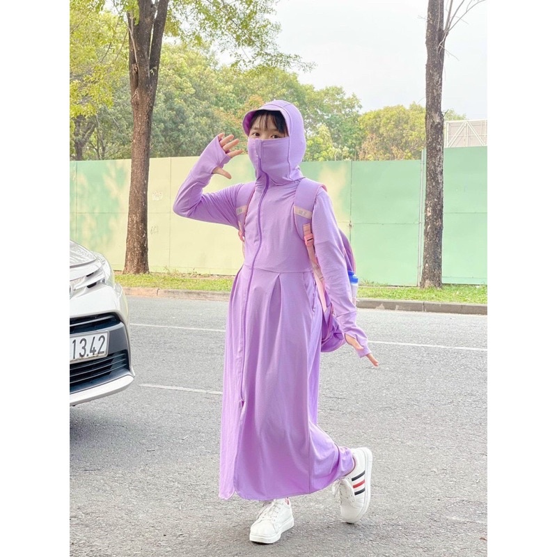 Áo Chống Nắng Toàn Thân Cho Bé Vải Thông Hơi Kim Cương