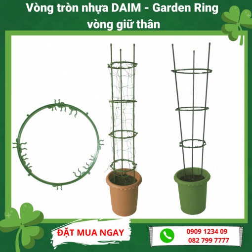 Vòng giữ thân DAIM, giữ thân cây thép bọc nhựa trong giàn hoa hồng, cây leo (Green City)