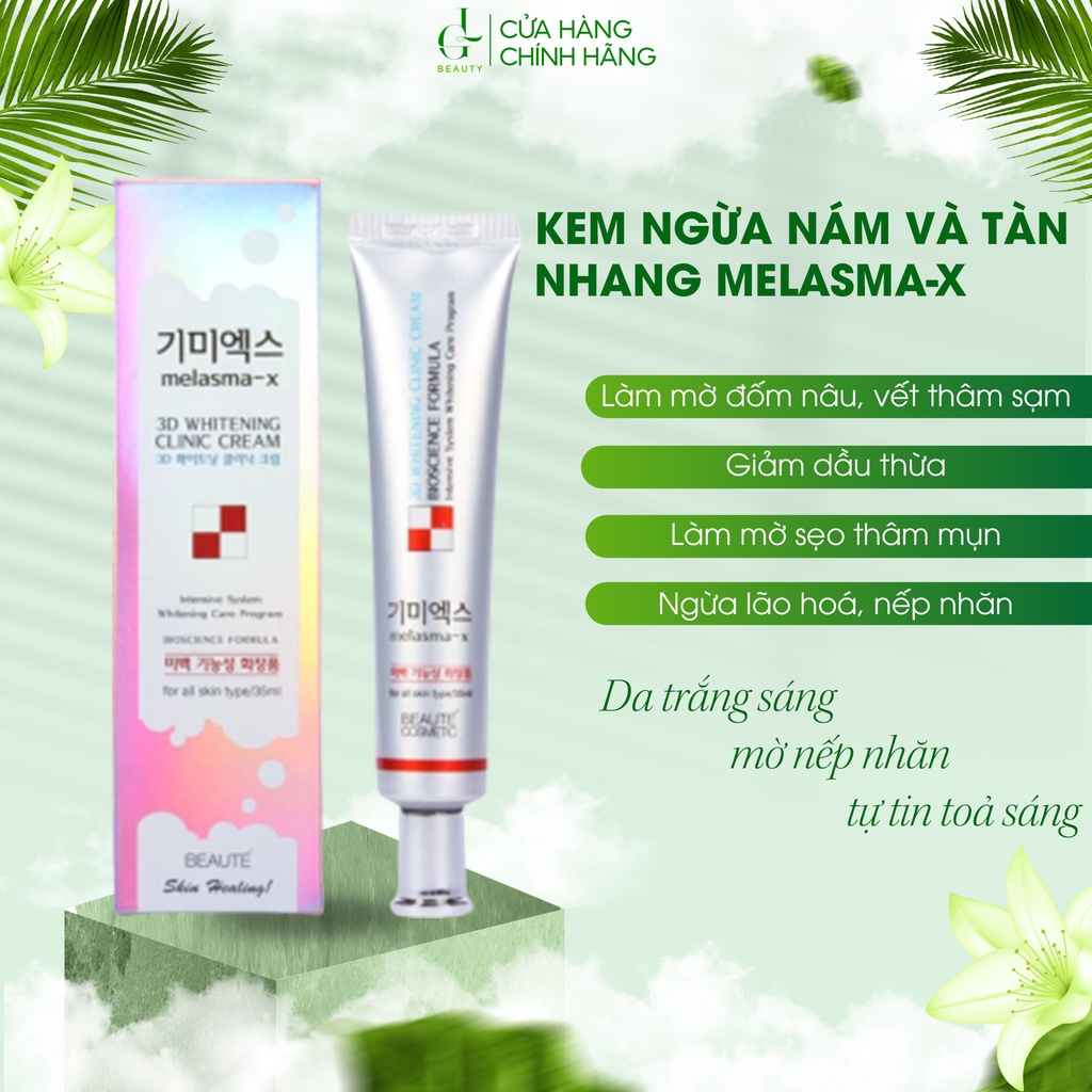 Kem làm mờ thâm nám tàn nhang Melasma-X 3D Whitening Clinic Cream 40ml