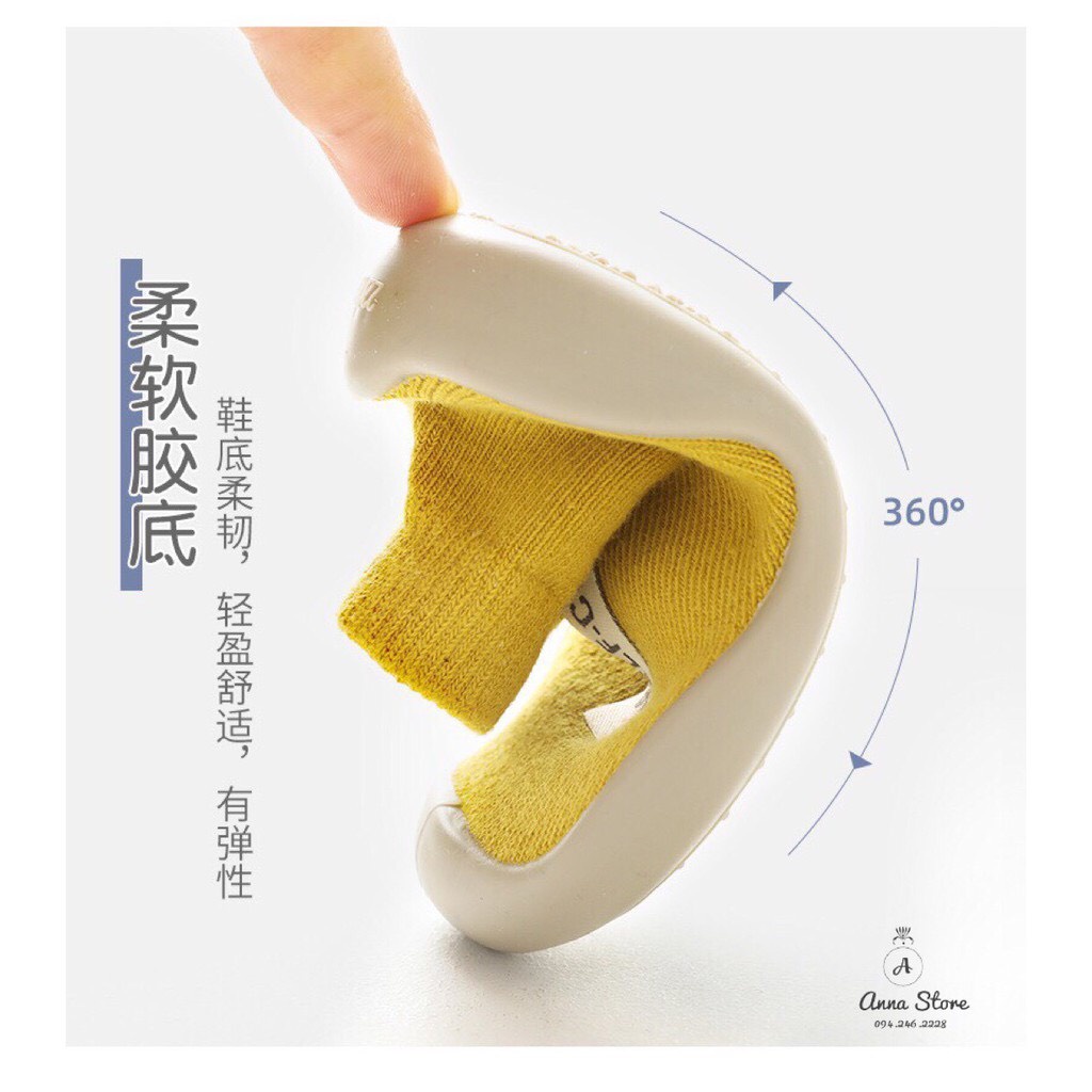 Giày bún, giày tập đi cho bé, giày trẻ em đế cao su chống trượt phong cách Hàn Quốc - GB01