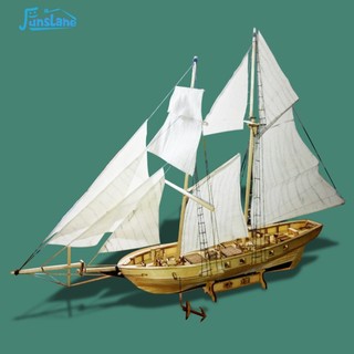 Bộ đồ chơi lắp ráp FUNSLANE mô hình thuyền buồm bằng gỗ