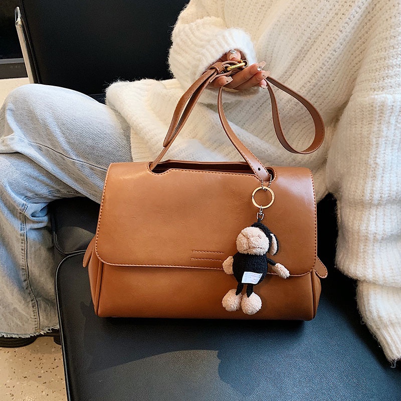 IELGY Túi Đeo Chéo Cỡ Lớn Phong Cách retro Thời Trang Kèm Móc Treo Cho Nữ