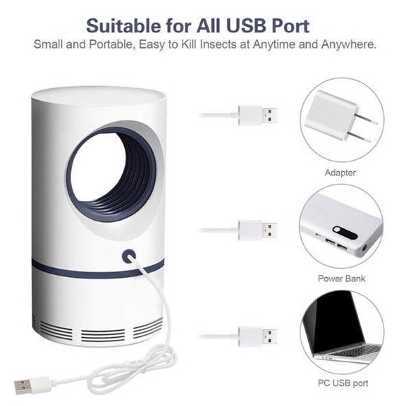 Đèn Bắt Muỗi Hình Trụ Cổng Usb - Máy Bắt Muỗi Thông Minh Diệt Côn Trùng Hiệu Quả