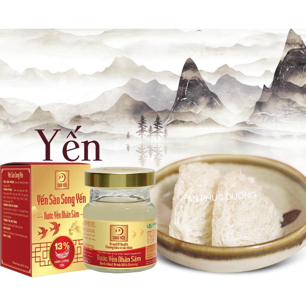 Nước yến nhân sâm hàm lượng yến 13% 6 lọ x 70ml