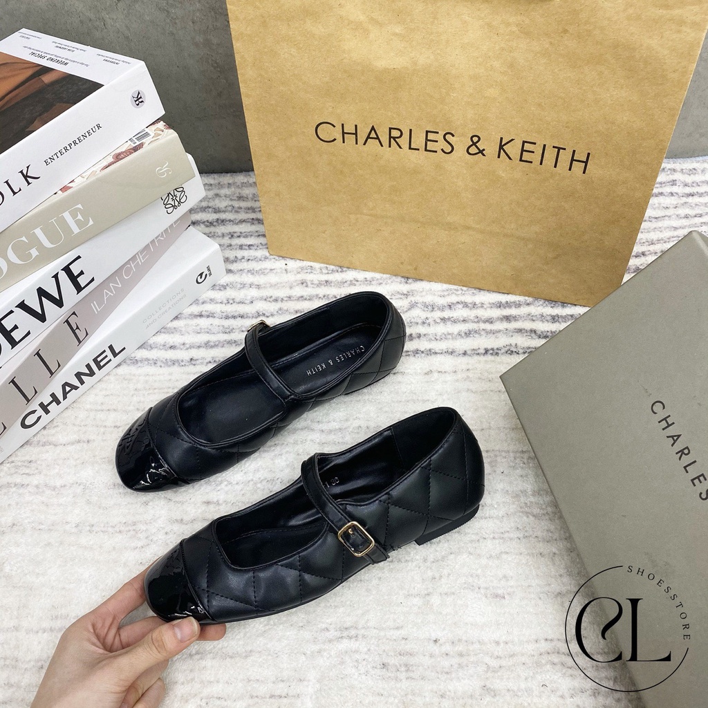 Giày búp bê nữ CNK chám mũi tròn 2 màu