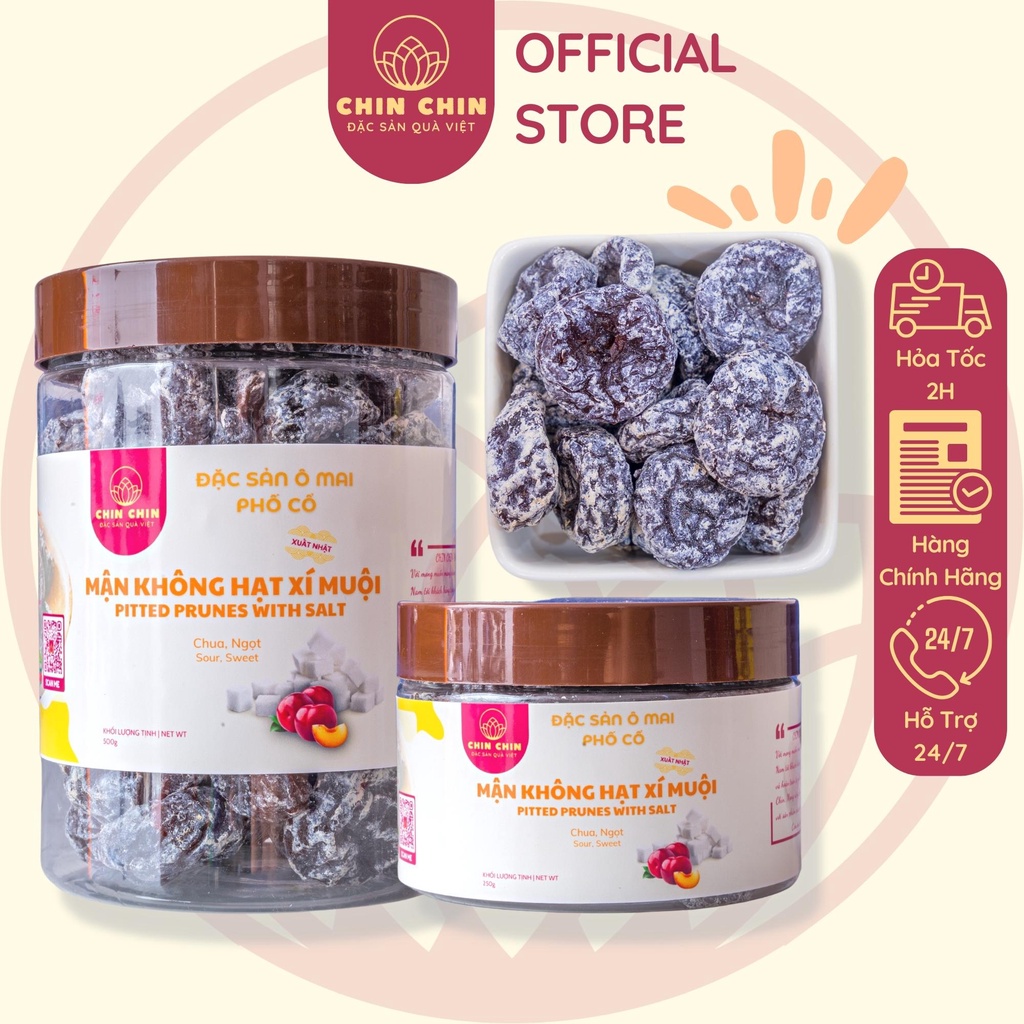 Ô MAI MẬN KHÔNG HẠT XÍ MUỘI CHIN CHIN CHUA MẶN NGOT TÚI HỘP 100G - 250G - 500G ĐẶC SẢN HÀ NỘI