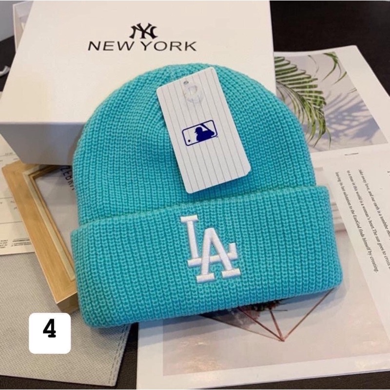 Mũ len logo MLB thêu nổi thời trang loại 1