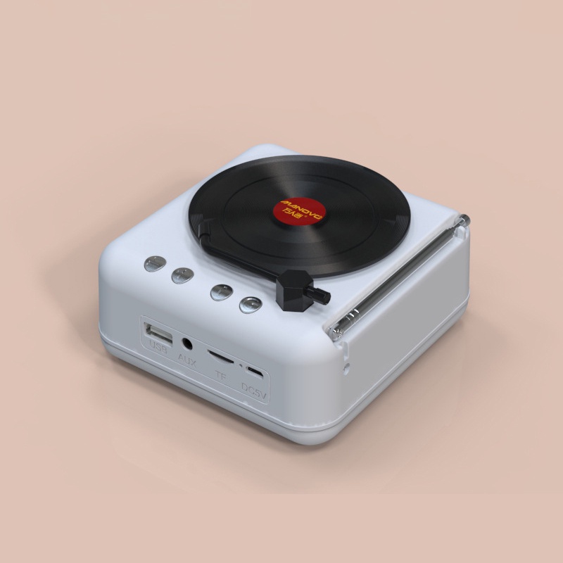 Loa Di Động Máy Thu Âm Vinyl Nguyên Tử Đài Phát Thanh Retro Mini Loa Bluetooth Không Dây Máy Hát Cổ Điển Sáng Tạo.