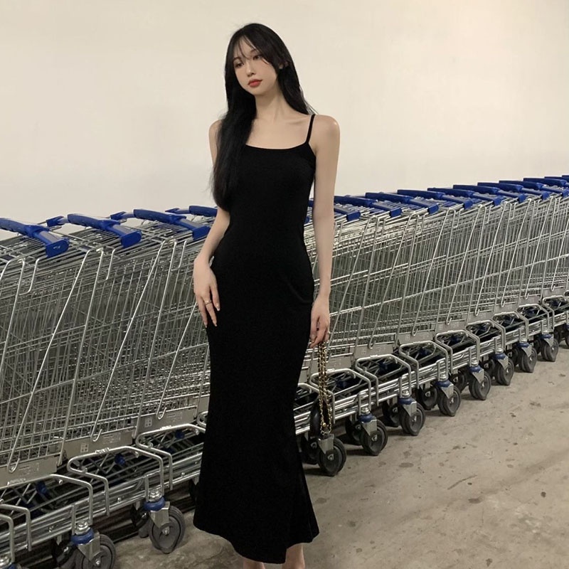 IELGY IELGY Đầm Đuôi Cá Không Tay Dáng Dài Thời Trang Dành Cho Nữ