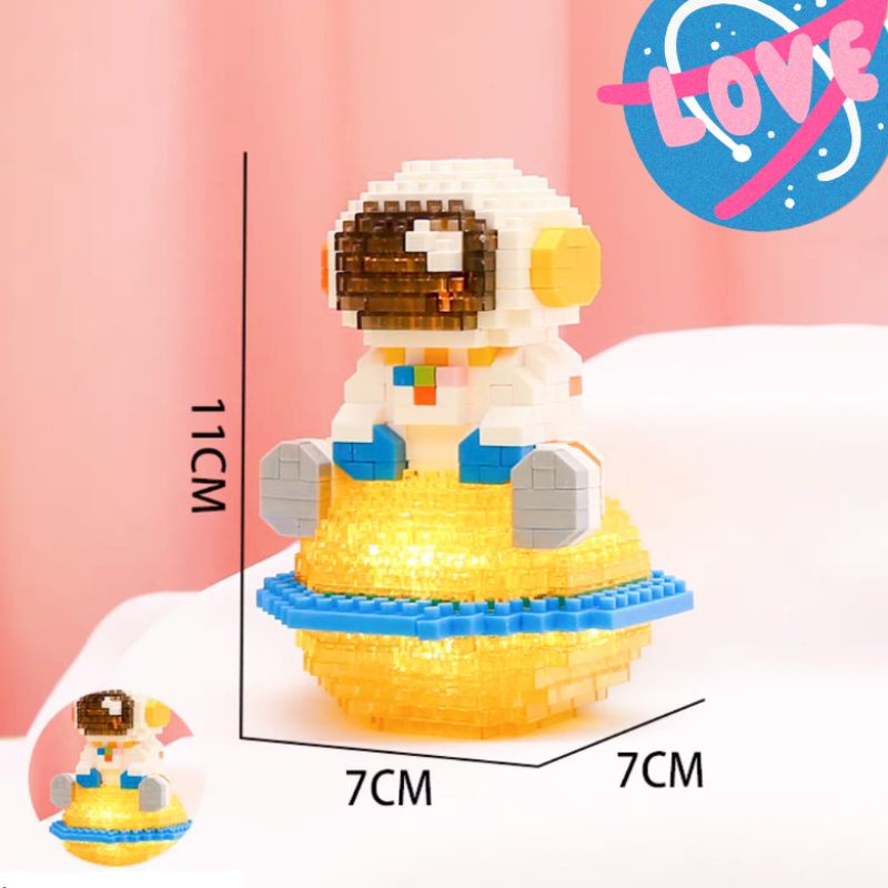Lego phi hành gia nhỏ kèm đèn dễ thương đồ chơi lắp ráp cho bé, làm quà tặng cho người yêu bạn gái bạn trai