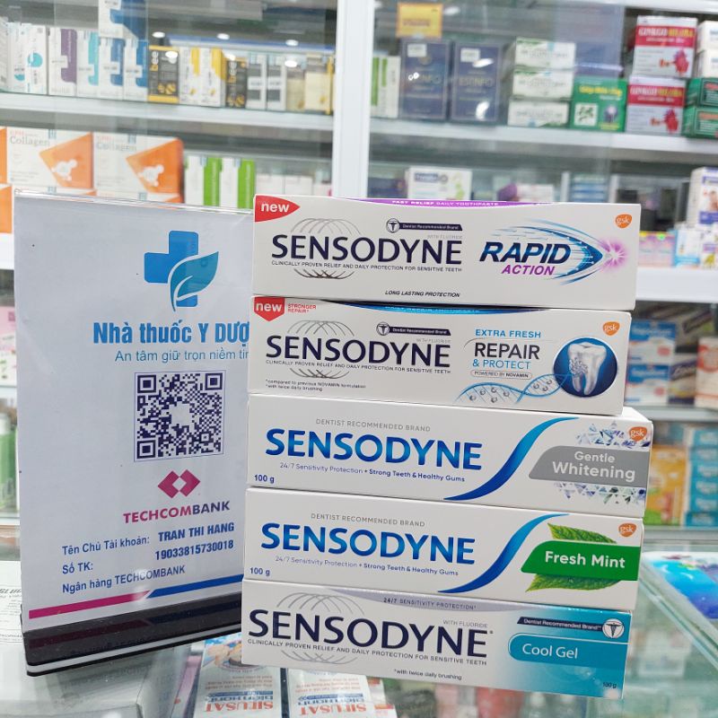 Kem đánh răng sensodyne_Đủ 5 loại hàng chính hãng 100%