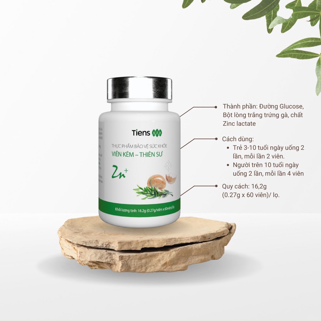 Viên kẽm Tiens Thiên Sư bổ sung kẽm hữu cơ hộp 60 viên