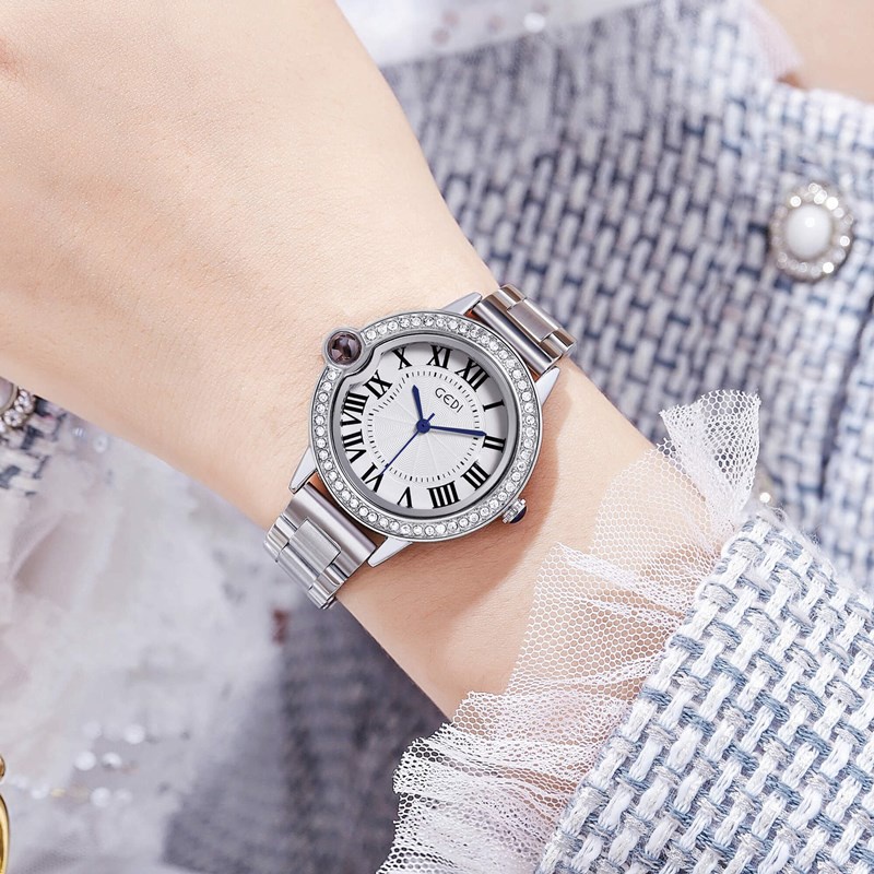 Đồng hồ đeo tay Gedi 51109 bằng thép thời trang cho nữ