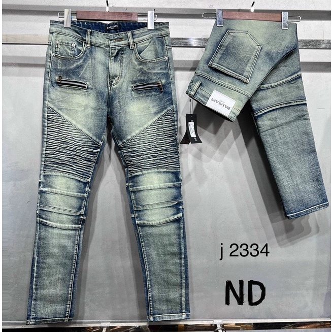 Quần Jeans Batman, Quần Jeans Đính Đá Quần Vá Da ARMI Chất Đẹp Co Dãn 4 Chiều Không Phai Màu