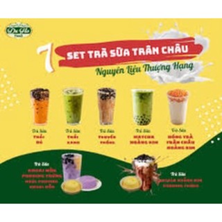Sét trà sữa tự chọn ngon bổ rẻ tặng công thức nấu