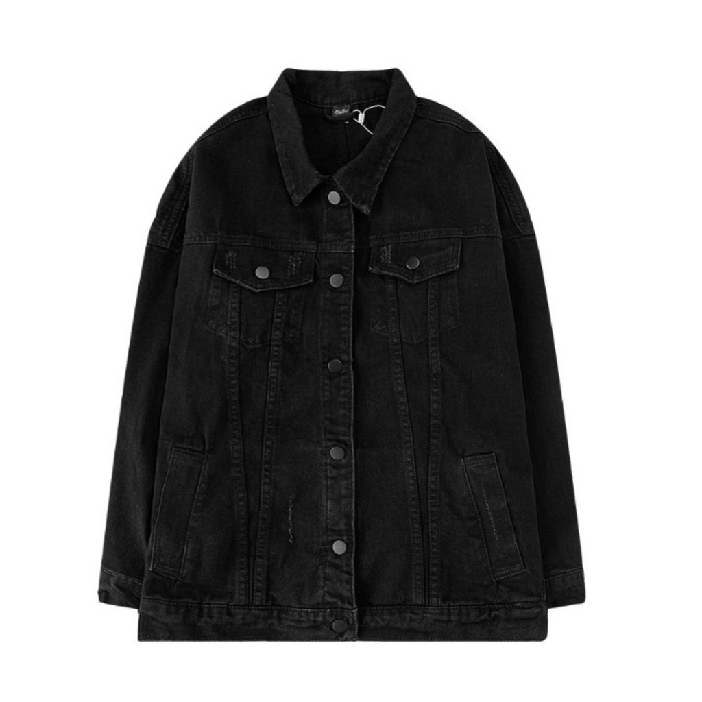 Áo Khoác Denim Nam Nữ Màu Đen AK03 Áo Jean Đi Chơi Cực Sành Điệu Style Hàn Quốc - 63 THE ETERNAL