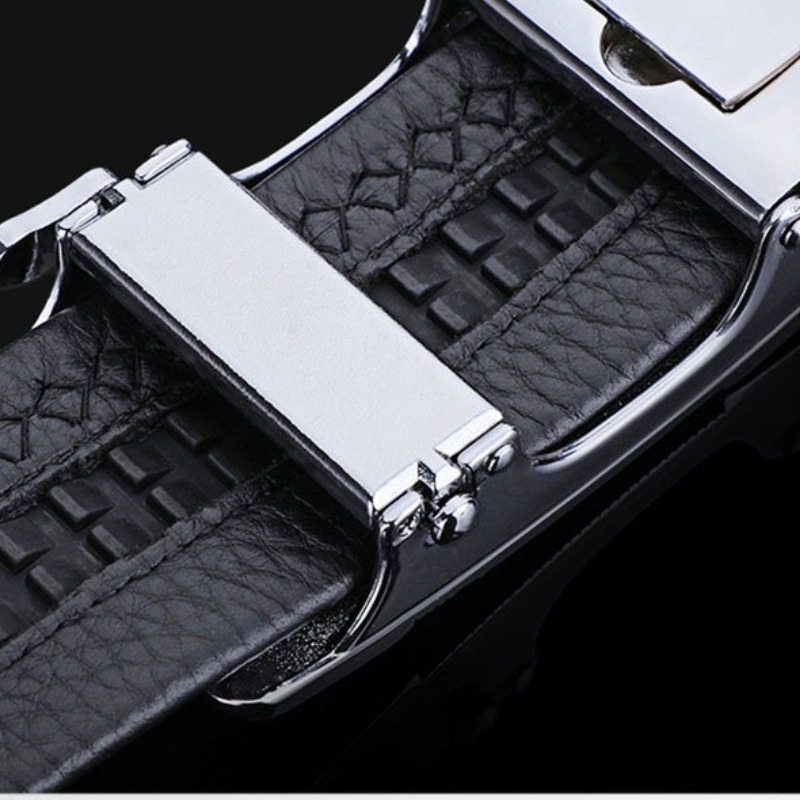 Thắt Lưng Da Thật Có Khóa Tự Động Thời Trang Cho Nam Mã 108