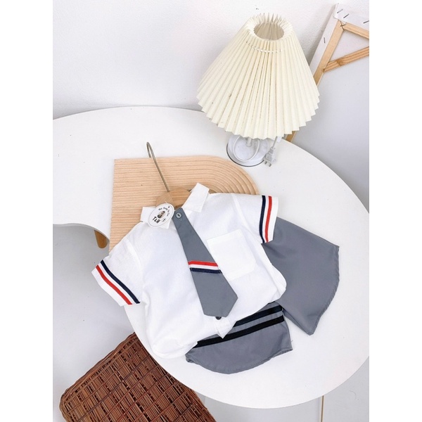 Set bộ công tử kèm cavat chi bé trai