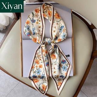 Khăn Choàng Cổ Dài 15 * 150cm Bằng Lụa In Họa Tiết Thời Trang Cho Nữ