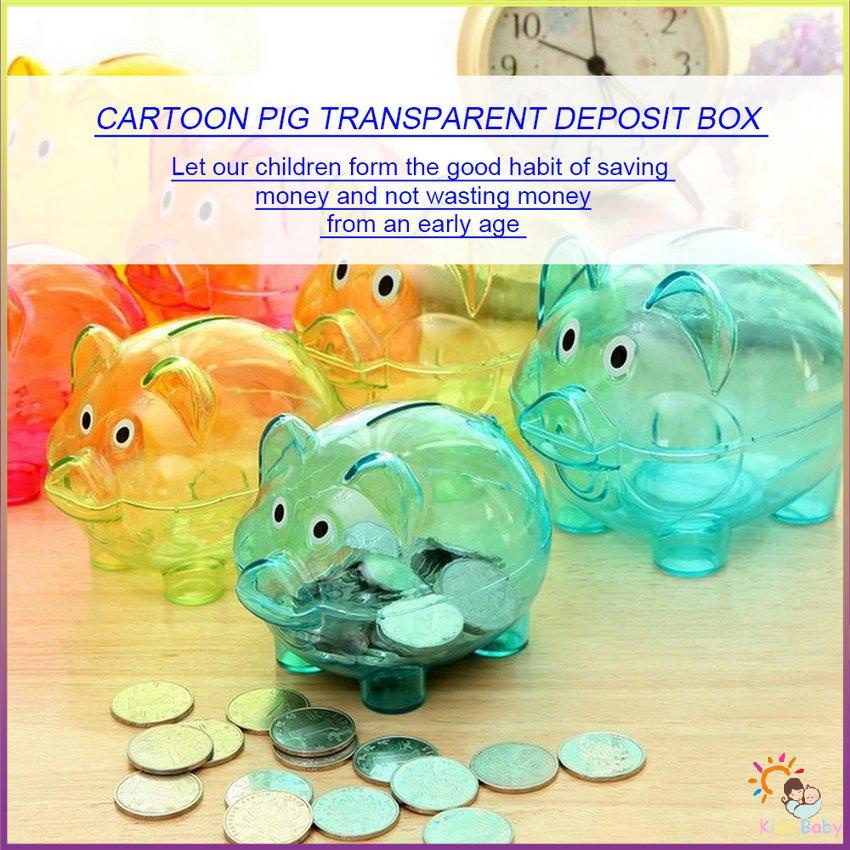 Phim hoạt hình Lợn ngân hàng Con heo đất trong suốt Bộ sưu tập tiền xu