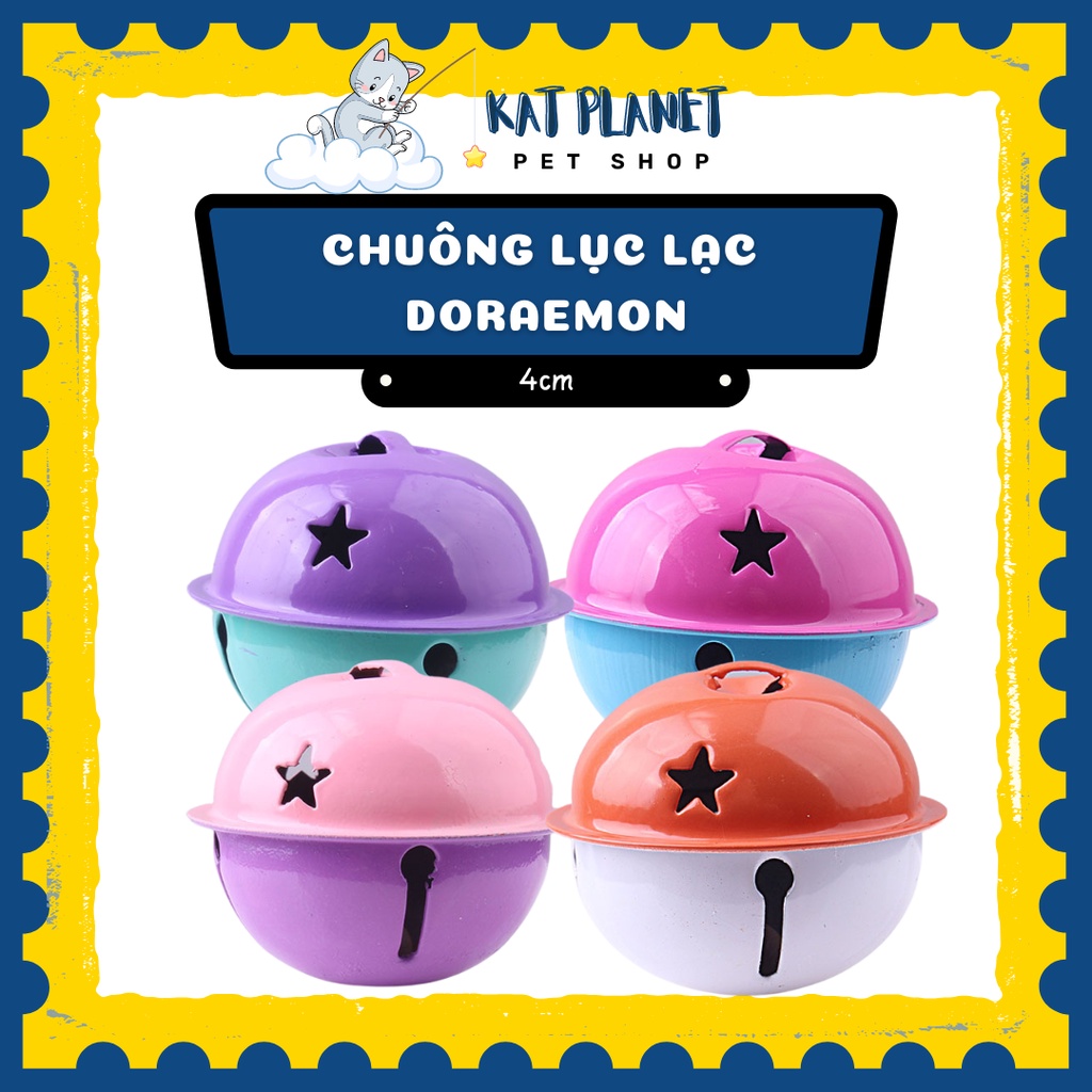 Chuông lục lạc đeo cổ cho mèo kiểu Doraemon, Chuông cổ lục lạc rời cho thú cưng đáng yêu size to - Kat Planet Petshop