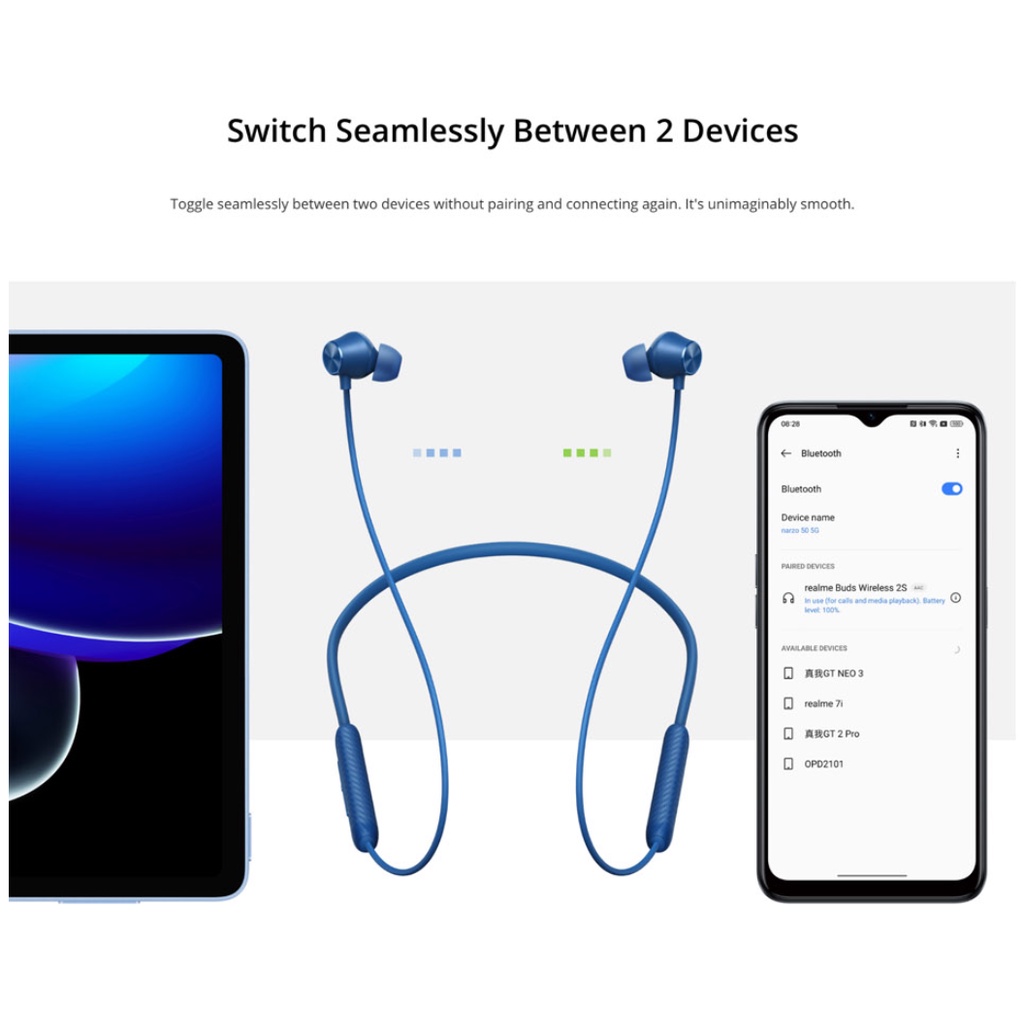 Tai Nghe Bluetooth 5.3 AI ENC Không Dây realme Buds 2S Pin 24 Giờ Chống Ồn