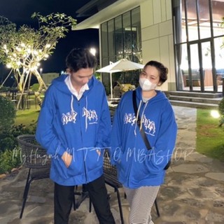 Khoát hoodie Xanh Có khóa kéo From to