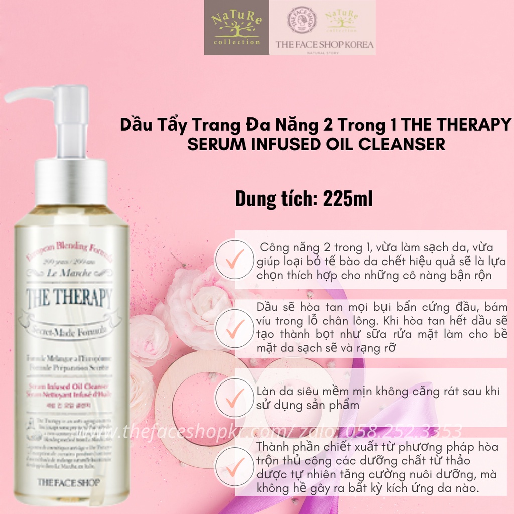 Dầu Tẩy Trang Đa Năng 2 Trong 1 THE THERAPY SERUM INFUSED OIL CLEANSER