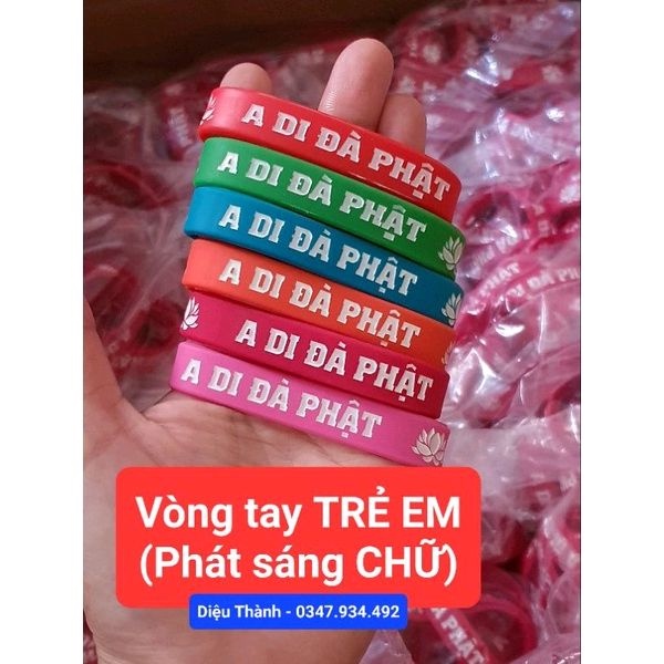 Vòng tay A Di Đà Phật phát sáng CHỮ (trẻ em)