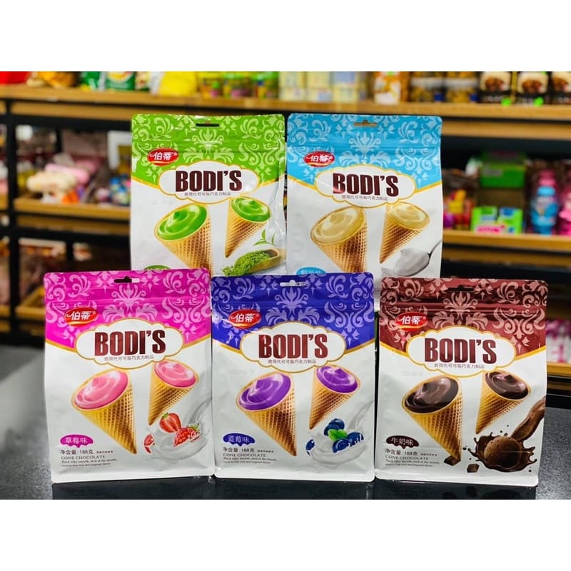 BÁNH ỐC QUẾ NHÂN KEM BODI’S SIÊU NGON gói 80g ăn vặt đã nghiền