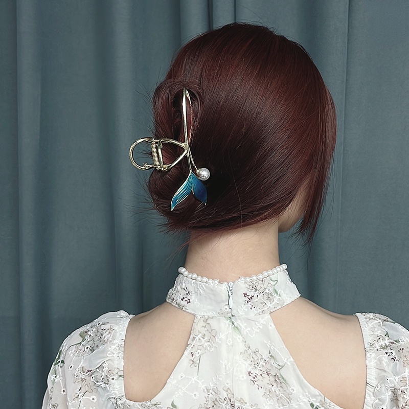 Kẹp Tóc Đuôi Cá Đính Ngọc Trai Nhân Tạo Thời Trang