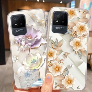 Ốp lưng realme narzo 50i in hình hoa , ốp nữ sang trọng