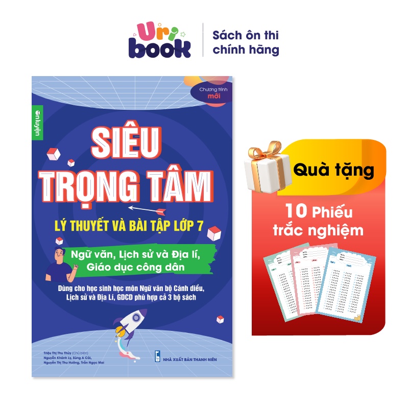 Sách Lớp 7(Bộ Cánh Diều)- Siêu trọng tâm môn Văn, Khoa học xã hội lớp 7 viết riêng cho bộ Cánh Diều - Uribook