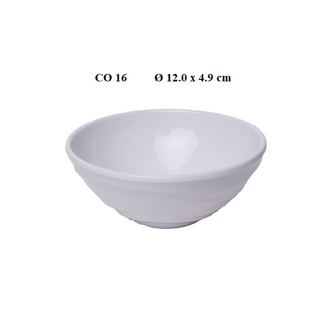 Chén cơm nhựa Melamine màu trắng CO16