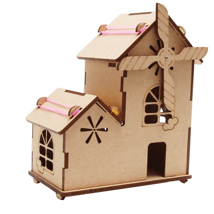 Đồ chơi Stem - Lắp ghép mô hình Ngôi Nhà Cối Xay Gió chạy Năng Lượng Mặt Trời. Đồ chơi giáo dục sáng tạo an toàn cho bé