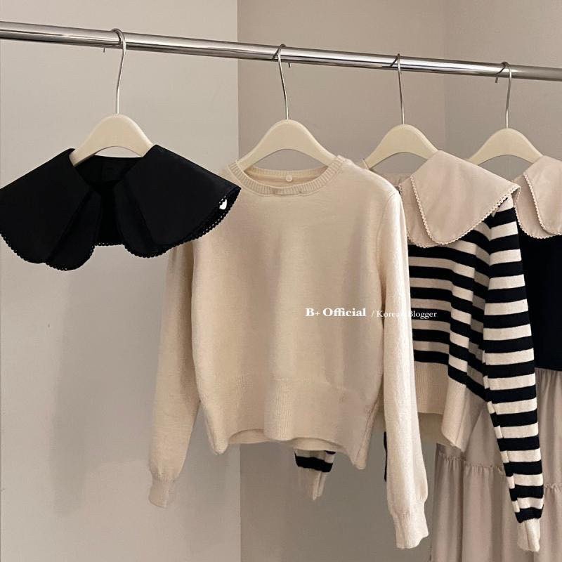 Áo len bèo cổ tiểu thư