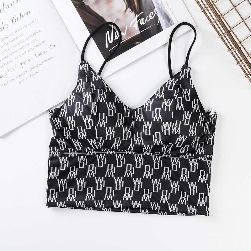 Áo crotop 2 dây CBMOI họa tiết độc đáo