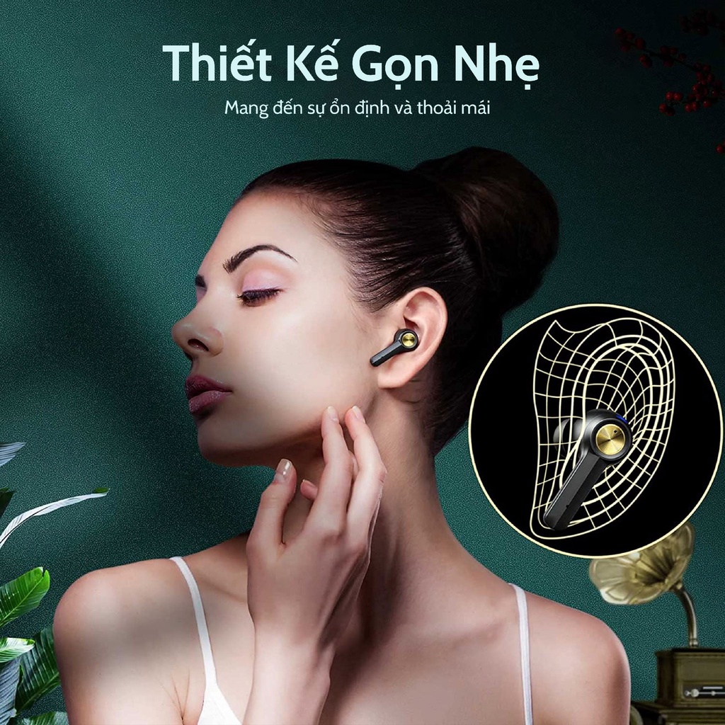 Tai Nghe Bluetooth TWS OneOdio F2 chính hãng - Siêu bass thương hiệu tai nghe DJ bán chạy nhất Mỹ pin 48h