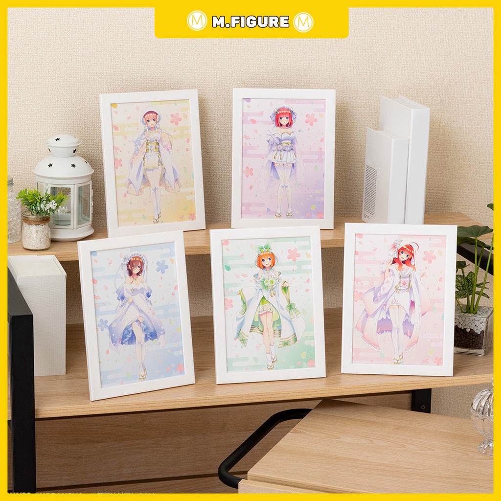 TRANH PVC NHÀ CÓ 5 NÀNG DÂU - ICHIBAN KUJI - GOTOUBUN NO HANAYOME - ART BOARD