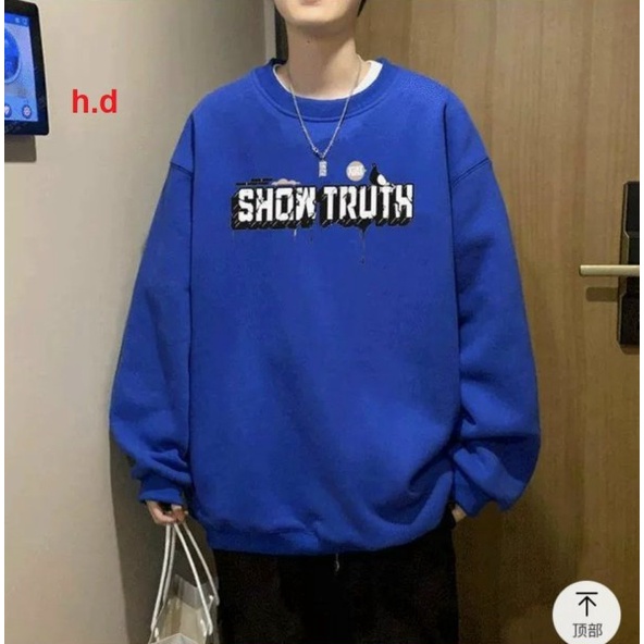 Áo Sweater show truth Unisex nam nữ tay lỡ Oversize form rộngThời trang Thu đông ấm áp, nỉ cotton ko bai xù, ấm á