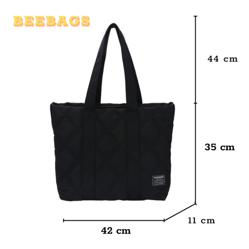 Túi Tote Vải Kaki Khóa Kéo Zip Đựng Vừa A4, Laptop Đi Học Đi Làm | PHAO09 | Túi Vải To Đựng Đồ Màu Đen, Trắng, Be, Xanh