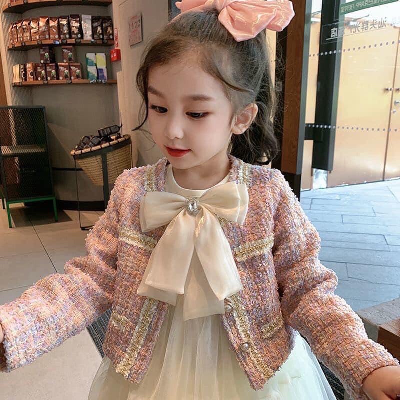 Set váy dạ xoè nơ siu xinh