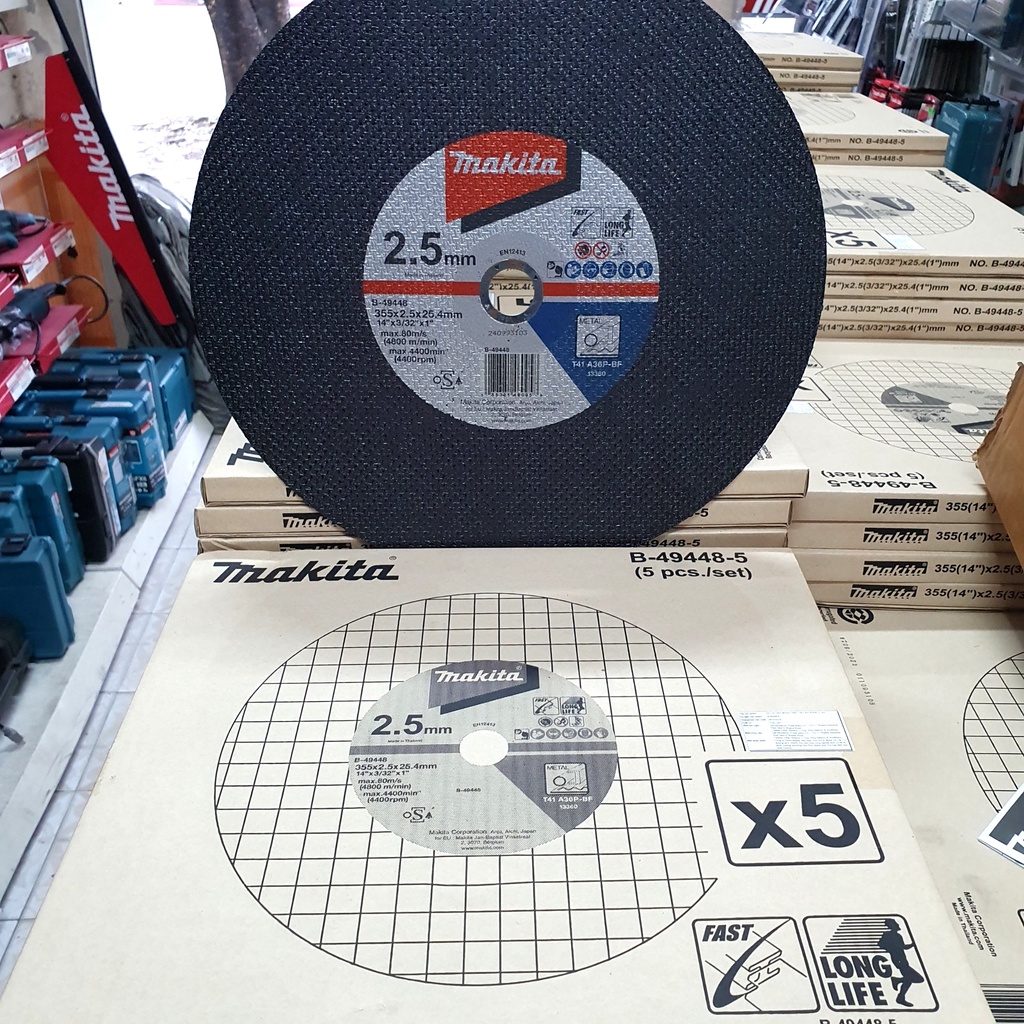 Hàng thanh lý- Đá cắt sắt 355mm Makita B-49448 set 5 viên