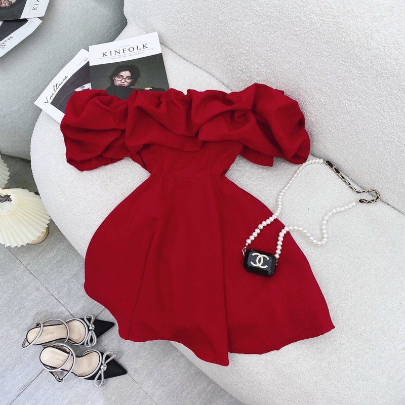 Đầm đỏ bồng bềnh - Chitchitstore